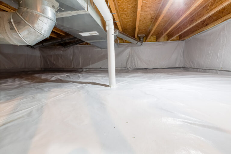 Newly encapsulated crawlspace